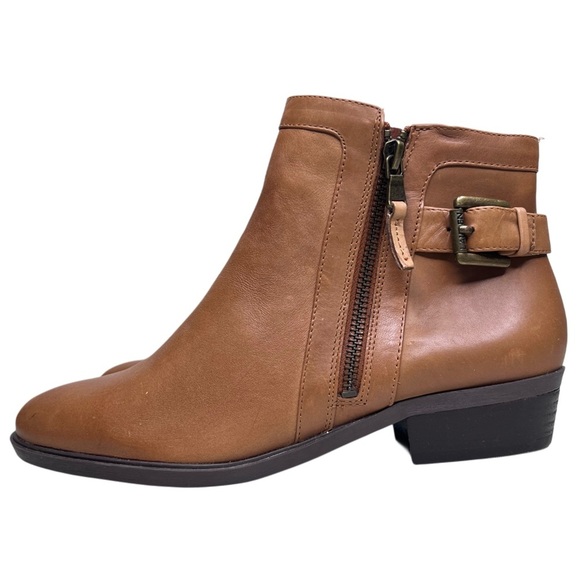 Lauren Ralph Lauren Boho Shelli Sz 9 Leather Ankle Side Zip Boots - Picture 2 of 12